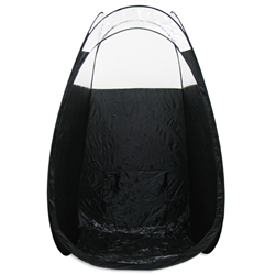 XL Black Pop Up Spray Tanning Tent with Clear Top